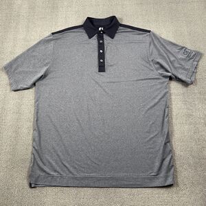 Footjoy Polo Shirt Adult Large Gray Short Sleeve FJ Golf Golfing Casual Men's